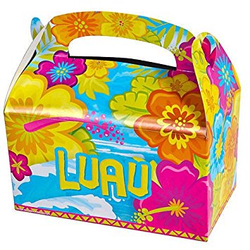 12 NEW Luau Party Boxes Box Treat Favor Box