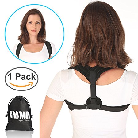 Posture Corrector, Kmmin Clavicle Support Brace Helpful for Upright Back Reduce Bad Posture Guidance to Proper Positon Away from Slouch with Adjustable Magic Velco for Women Men and Kids …