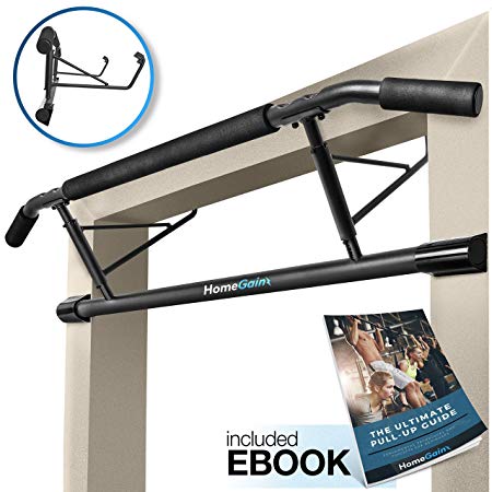 Homegainz Pull Up Bar for Doorway, No Screws, Door Chin Up Bar for Home Gym (Renewed)