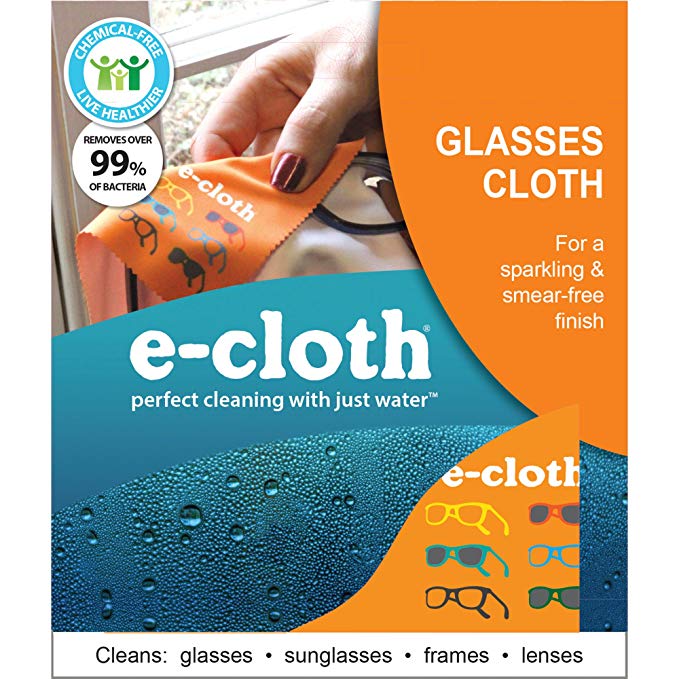 E-Cloth Glasses Cloth for Cleaning Eyeglasses & Sunglasses - Brilliant for Eliminating Dust, Fingerprints, Smudges On Eyewear