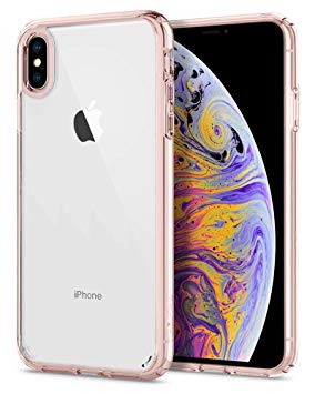 Spigen [Ultra Hybrid] iPhone Xs Max Case 6.5 inch with Air Cushion Technology and Clear Hybrid Drop Protection for iPhone Xs Max (2018) 6.5 inch - Rose Crystal