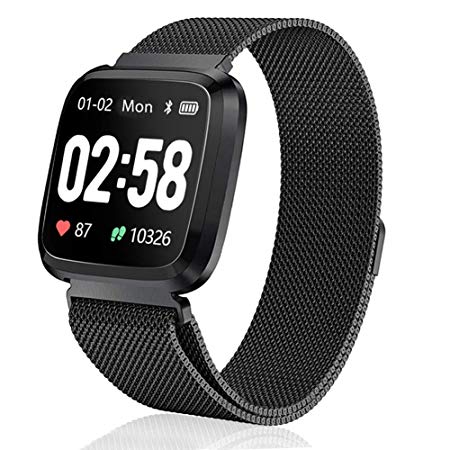 ZKCREATION Smart Watch Heart Rate Monitoring Fitness Tracker with Sleep Monitoring Blood Pressure Stopwatch Pedometer Sport Watch for Men & Women Compatible with Android and iOS