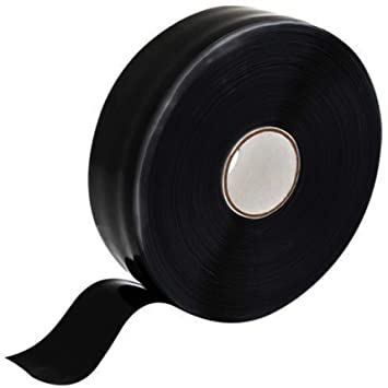 Silicone Rubber Self Fusing Tape, 1 x 36 lb, Triangular, Black (Limited Edition)