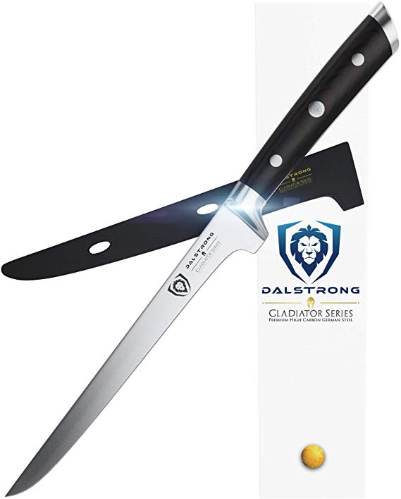 DALSTRONG Flexible Boning Knife - Gladiator Series - German HC Steel - 8" - w/Sheath