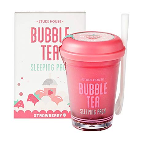 Etude house bubble tea sleeping pack (100g) (Strawberry Tea)