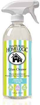 Natural HomeLogic Eco Friendly Glass Cleaner, 16 fl oz, Ammonia Free, Unscented | Non-Toxic, Sulfate Free, Fume Free, Safe, & Powerful Formula For A Natural Clean