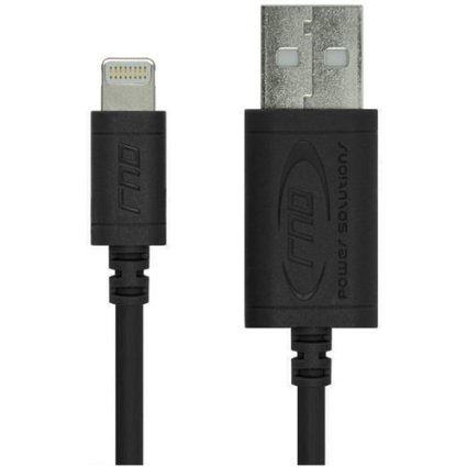 RND Apple Certified Lightning to Reversible USB 6FT Cable for iPhone (7/7 Plus/6/6 Plus/6S/6S Plus/5/5S/5C/SE) iPad (Pro/Air/Mini) and iPod Data Sync and Charge 8-Pin Cable (6 Feet/1.8 M/Black)
