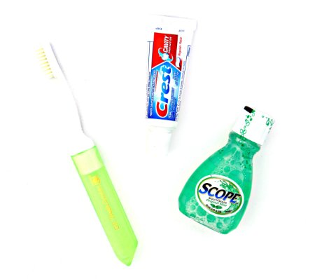 Dental Travel Kit - Crest Toothpaste - Scope - Toothbrush with Case