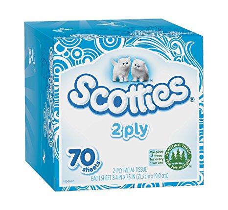 Scotties 2-Ply Facial Tissue Sheets, 70 Sheets