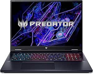 Acer Predator Helios Neo 18 Gaming Laptop | Intel Core i7-14700HX | NVIDIA GeForce RTX 4070 | 18" WQXGA 2560 x 1600 165Hz G-SYNC Display | 16GB DDR5 | 1TB Gen 4 SSD | Killer Wi-Fi 6E | PHN18-71-77JT