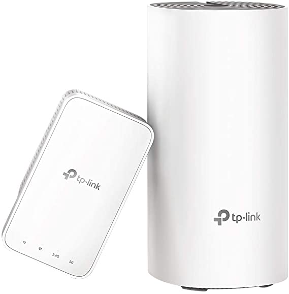 TP-Link Deco E3 AC1200 Whole Home Mesh Wi-Fi System with Wall-Plug Extender, Ideal for Medium Home, Work with Amazon Alexa, Router and W-iFi Booster Replacement, Parent Control, Pack of 2