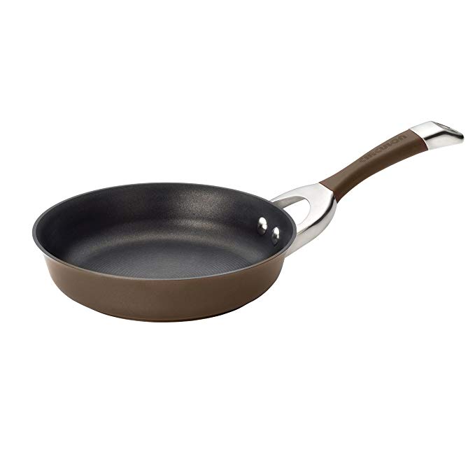 Circulon Symmetry Hard-Anodized Nonstick 8.5-Inch French Skillet, Chocolate