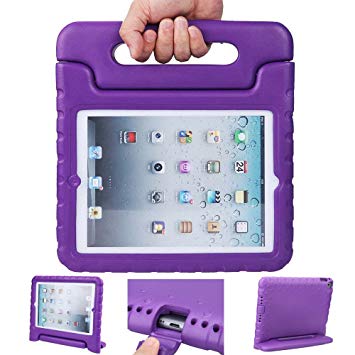 iPad case, iPad 2 3 4 Case, ANTS TECH Light Weight [ Shockproof ] Cases Cover with Handle Stand for Kids Children for iPad 2 & iPad 3 & iPad 4 (iPad 234, Purple)