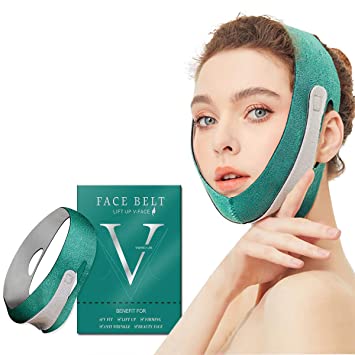 Face Slimming Strap, Double Chin Reducer, V line face lifting belt for improving Sagging skin, Anti Wrinkle and firming skin