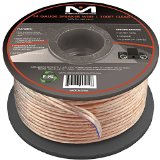 Mediabridge 14AWG Speaker Wire 100 Feet - Spooled Design with Sequential Foot Markings - Part SW-14X2-100-CL