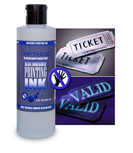 8oz Industrial Bright BLUE Blacklight Reactive Invisible Ink (NOT TATTOO INK)