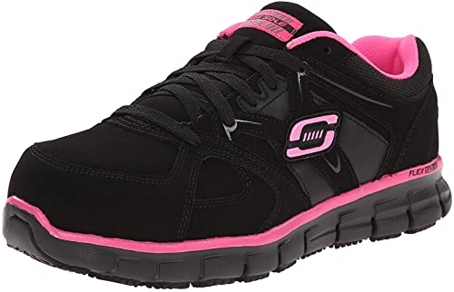 Skechers for Work Women's Synergy Sandlot Alloy Toe Lace-Up Work Shoe