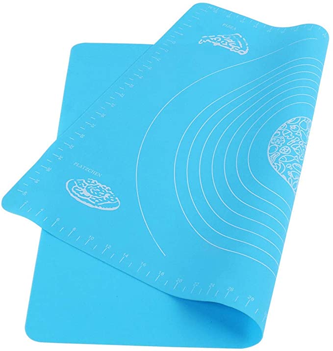 Silicone Baking Mat Large Pastry Mat Non-stick with Measurements Thick Non Stick Baking Mat Blue
