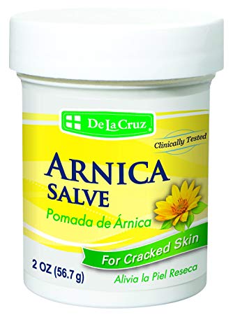 De La Cruz Arnica Salve for Cracked Skin, No Preservatives, Artificial Colors or Fragrances, Allergy-Tested, Made in USA 2 OZ.