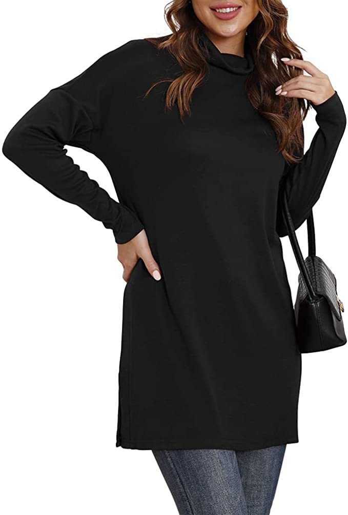 AWULIFFAN Women's Fall Long Sleeve V-Neck T-Shirt Sleepwear Tunic Tops Blouse Shirts