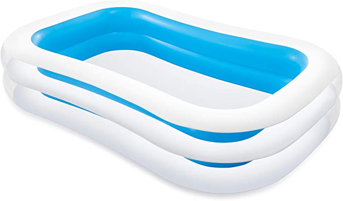 Intex Swim Center Family Inflatable Pool, 103" X 69" X 22", for Ages 6