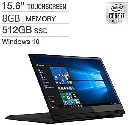 2020_Lenovo Flex 15.6" IPS Glossy FHD Touch Display, 10th Generation Intel Core i7-10510U Processor, 8GB RAM, 512GB SSD, NVIDIA_GeForce_MX230, Fingerprint Reader, Window 10, 1-Year McAfee