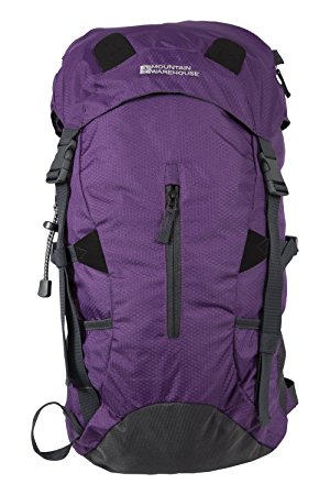 Mountain Warehouse Saker 35L Rucksack - Durable Backpack, Multifunctional Pockets Daysack, Chest & Compression Straps Daypack -For Travelling, Festivals, Camping