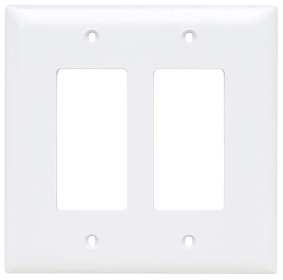 Legrand - Pass & Seymour TPJ262WCC10 Trade Master Jumbo Wall Plate with Two Decorator Openings, Two Gang, White