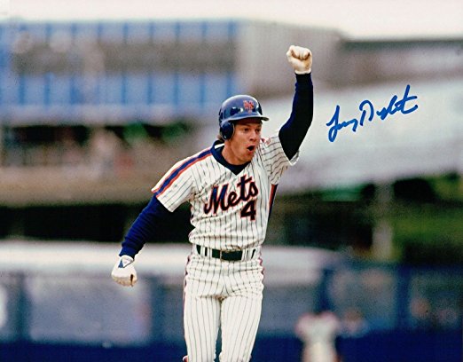 Lenny Dykstra Signed 8X10 Photo Autograph Auto Fist in Air Home Run NY Mets COA