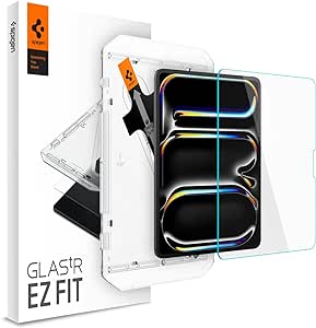 Spigen Tempered Glass Screen Protector [GlasTR EZ Fit] Designed for iPad Pro 13 inch M4 (2024) [9H Hardness/Case-Friendly]