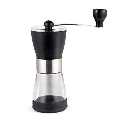 Coffee Grinder Portable Manual Grinder for Bean and Spices-Adjustable Hand Crank Mill By E-UNIONA