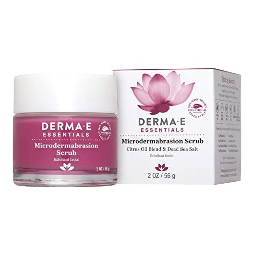 DERMA E Microdermabrasion Scrub With Dead Sea Salt- Essential Microderm quality facial scrub works as an exfoliator to reduce scars & wrinkles for flawless, hydrated skin