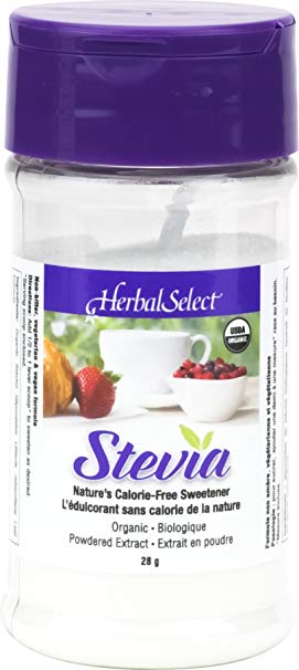 Herbal Select Organic Stevia Powder Extract (85-Percent Steviosides) 28g
