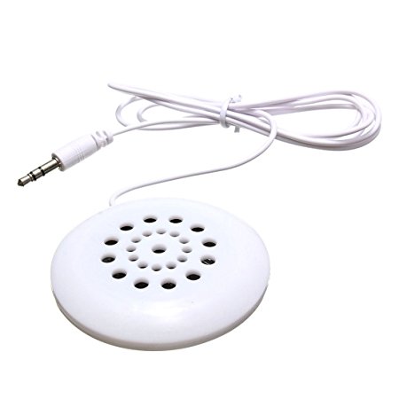 TOOGOO(R) White 3.5mm Mini Pillow Speaker For MP3 MP4 Player iPhone iPod Touch CD Radio