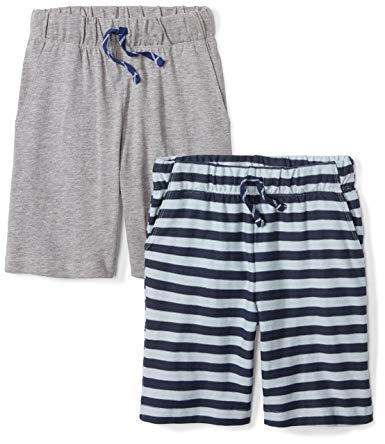 Spotted Zebra Boys' 2-Pack Jersey Knit Shorts