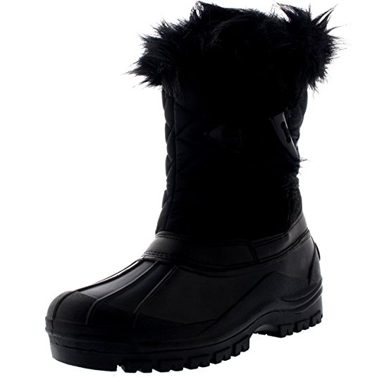 Polar Womens Single Toggle Quilted Waterproof Artic Winter Muck Thermal Winter Snow Boots