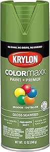 Krylon® 5538 K05538007 COLORmaxx Primer Spray, Seaweed-12 Ounce Aerosol Paint, 12 Ounce (Pack of 1), Seaweed