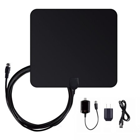 1PLUS TV Antenna 50 Miles Range Amplified Digtial TV Antenna with Detachable Amplifier, HDTV Indoor Antenna for High Reception Homeworx Antenna for TV - 13ft Coaxial Cable