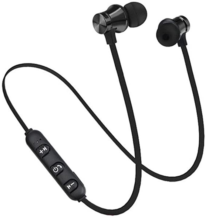 Powerfulline Comfortable Magnetic in-Ear Stereo Headset Earphone High Performance Wireless Bluetooth 4.2 Headphone Gift Black