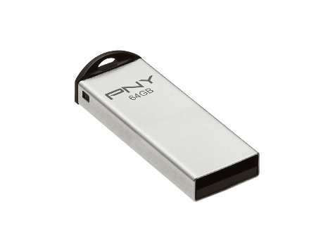 PNY Metal Attaché 64GB USB 2.0 Flash Drive - P-FDU64G/APPMT2-GE