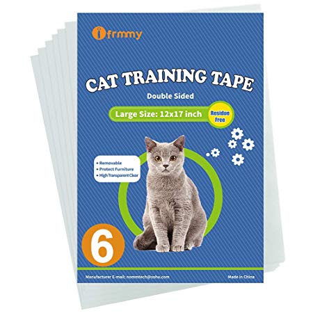I FRMMY Anti-Scratch Cat Scratch Deterrent Double Sided Training Tape- Large Size Furniture Protectors from Cats Scratching (12"x17")