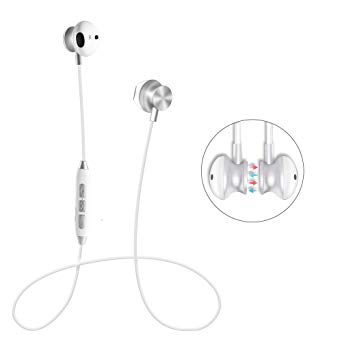Bluetooth Headphones, Playmont Wireless Magnetic Earbuds Noise Cancelling Sweatproof Stereo in-Ear Earphones with Mic for iPhone X Samsung Galaxy S9 Cell Phones
