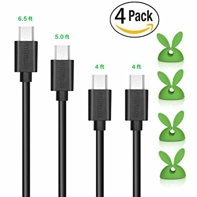 URANT Micro USB Cable, Quick Charge [4-Pack: 4FT /5FT/6.5FT/10FT] Charging Cord Super Long Powerline Phone Charger for Samsung,LG, Android Smartphone, Sony with 4 Cute Clips