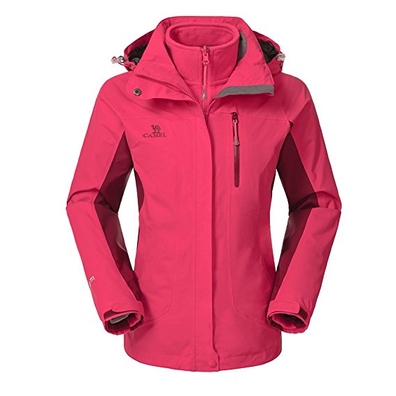 Camel Women's 3-in-1 Systems Jacket Waterproof Ski Jacket