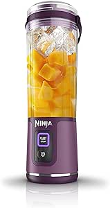 Ninja Blast Portable Blender, Cordless, 18oz. Vessel, Personal Blender for Shakes & Smoothies, BPA Free, Leakproof Lid, USB-C Rechargeable, Purple, BC151PRC (Canadian Version)