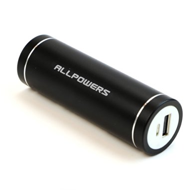 ALLPOWERS 5400mAh Portable Charger External Battery Pack Power Bank for iPhone 6S 6 Plus iPad Nexus Samsung Galaxy S6 Edge S5 S4 Note 4 Tablet and more(Black)