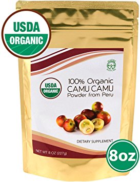 Madre Nature - 100% Peruvian Organic Raw Camu Camu Powder from High Concentrated Pulp - non-GMO - Vegan - Gluten Free (8oz)