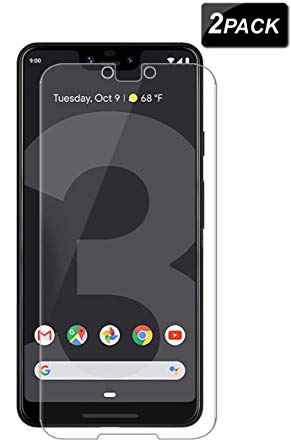 Google Pixel 3 XL Screen Protector(2Pack),Keliple Tempered Glass Screen Protector for Google Pixel 3 XL[Case Friendly][HD-Clear][0.26mm][Anti-Glare][Bubble-Free][Anti-Scratch] (Clear)