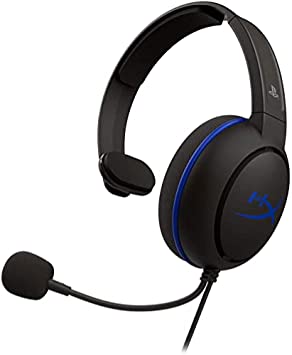 HyperX HX-HSCCHS-BK/EM Cloud Chat for PS4 - Official Playstation Licensed for PS4, Clear Voice Chat, 40mm Driver, Noise-Cancellation Microphone, in-Line Audio Controls, Compatible with PS5