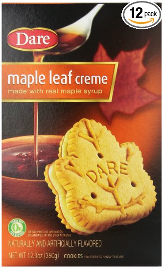 Dare Cookies Maple Leaf Creme 123-Ounce Packages Pack of 12